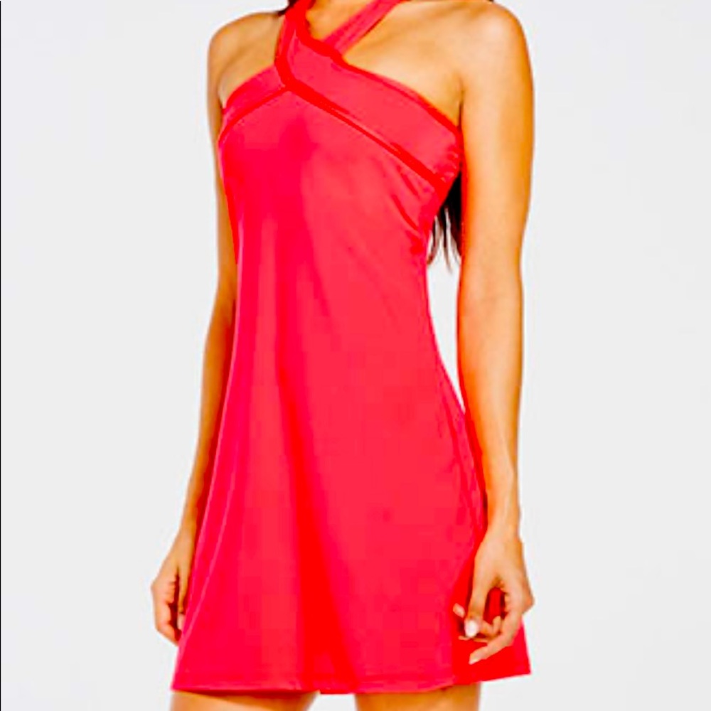 Size medium, coral Fabletics athletic dress.